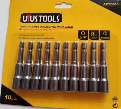 ADAPTADOR MAGNETICO P/DADO 3/8X65MM-10PCS