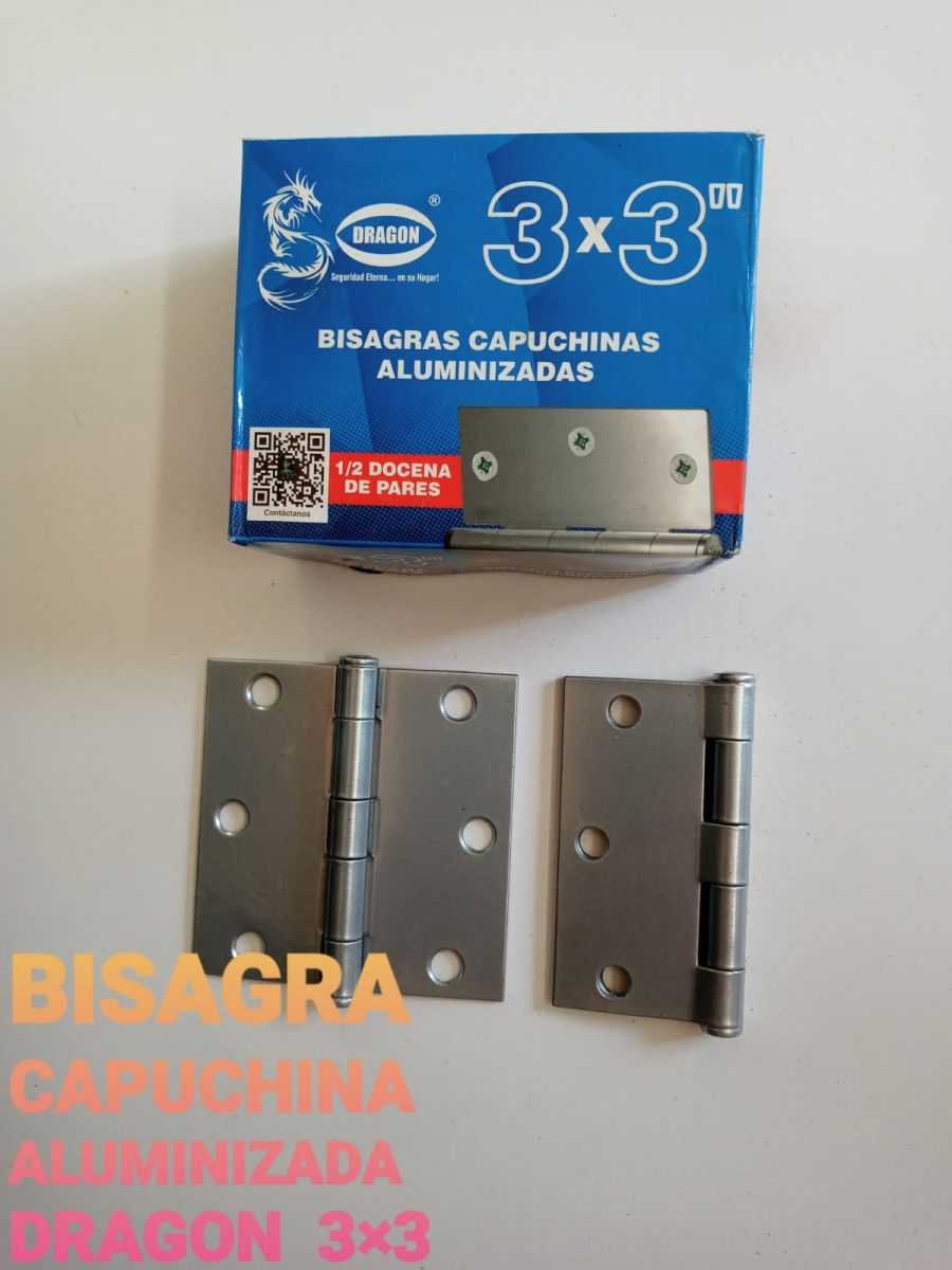 BISAGRA CAPUCHINAS ALUMINIZADAS DRAGON 3X3