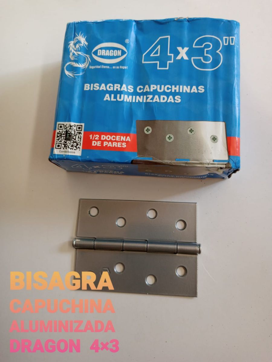 BISAGRA CAPUCHINAS ALUMINIZADAS DRAGON 4x3