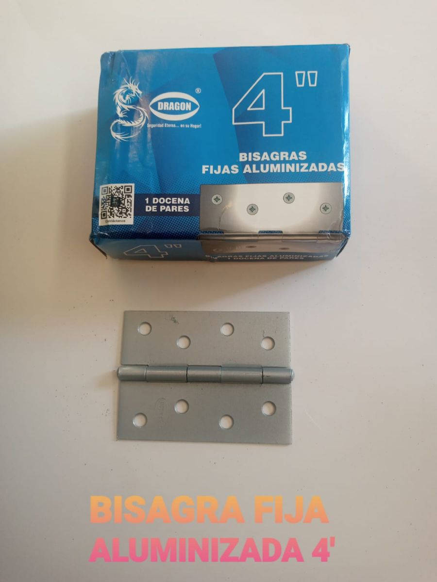 BISAGRAS FIJAS ALUMINIZADAS DRAGON 4 