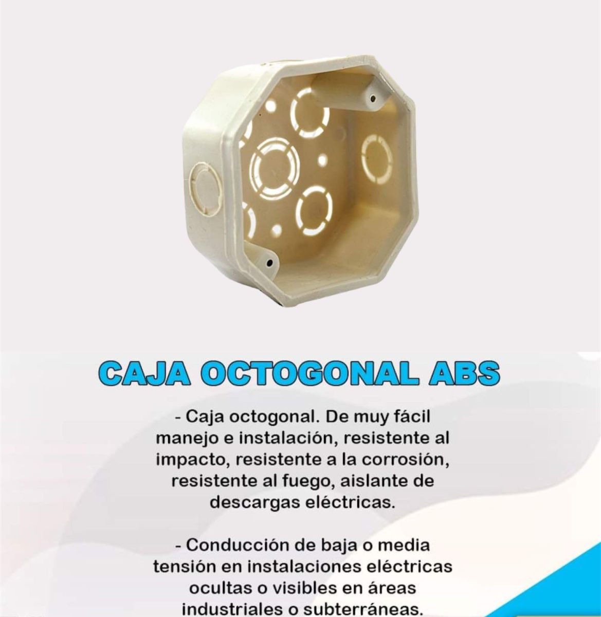 CAJA OCTOGONAL PVC