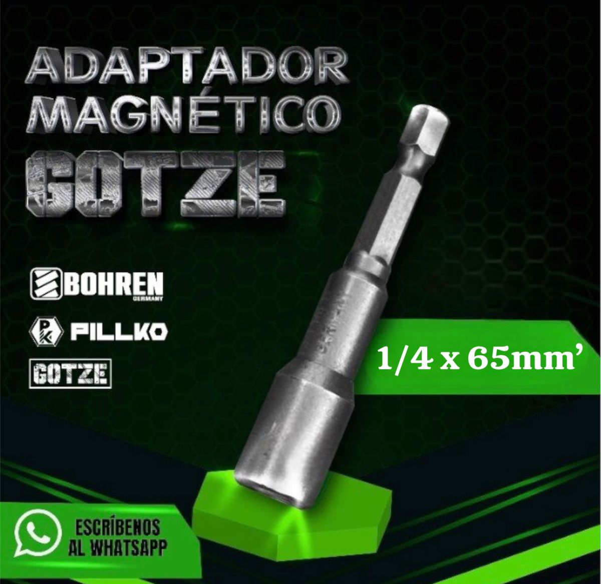 ADAPTADOR MAGNETICO 1/4X65MM GOTZE