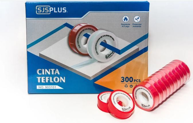 CINTA TEFLON 1/2 ROJO SJS x 12MT CJ300
