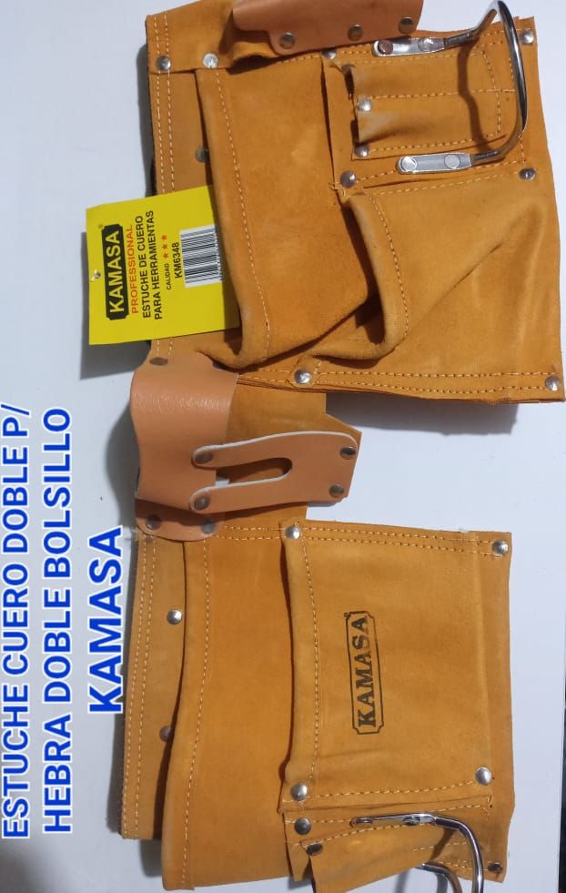 CLAVERA CUERO P/HERRAM. DOBLE BOLSILLO KAMASA 
