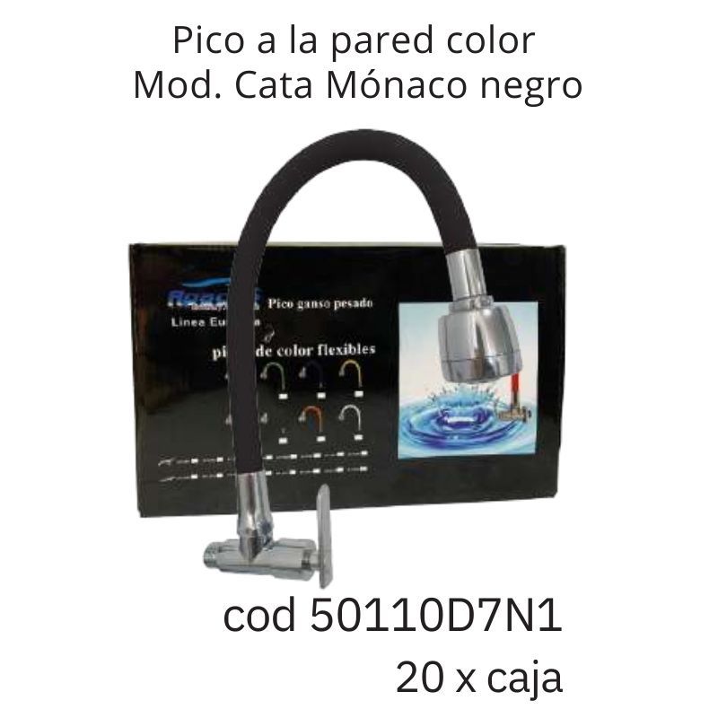 LLAVE PICO GANZO DOMESTICO PARED NEGRO LEVER 2020