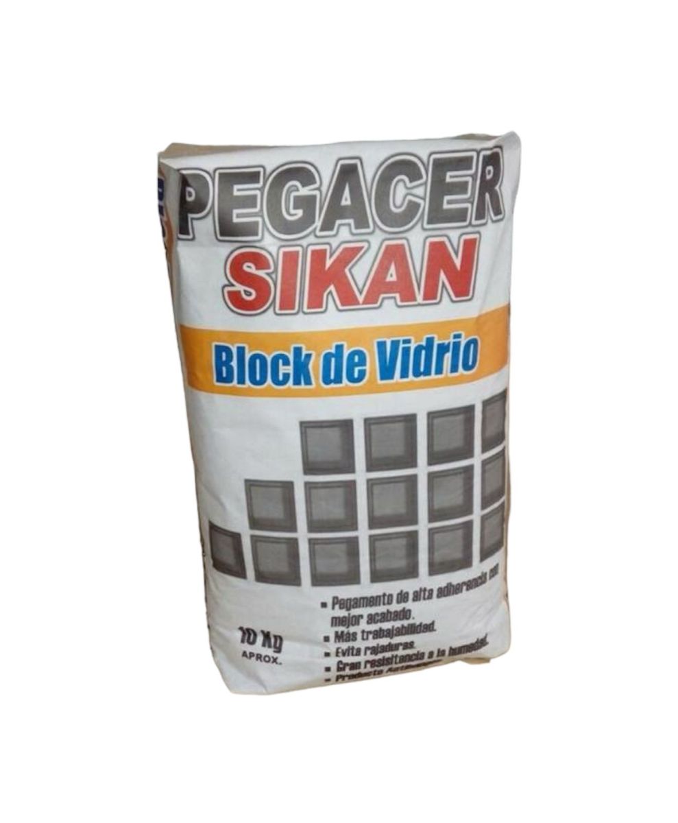 PEGAMENTO PARA BLOCK DE VIDRIO SIKAN X 10 KGS