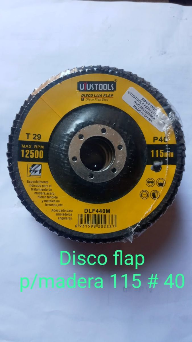 DISCO FLAP P/MADERA 115MM 40 UYUST DLF440M