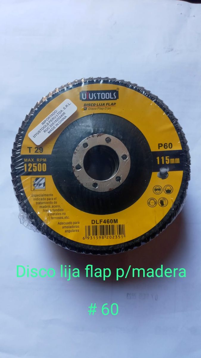 DISCO FLAP P/MADERA 115MM 60 UYUST DLF460M