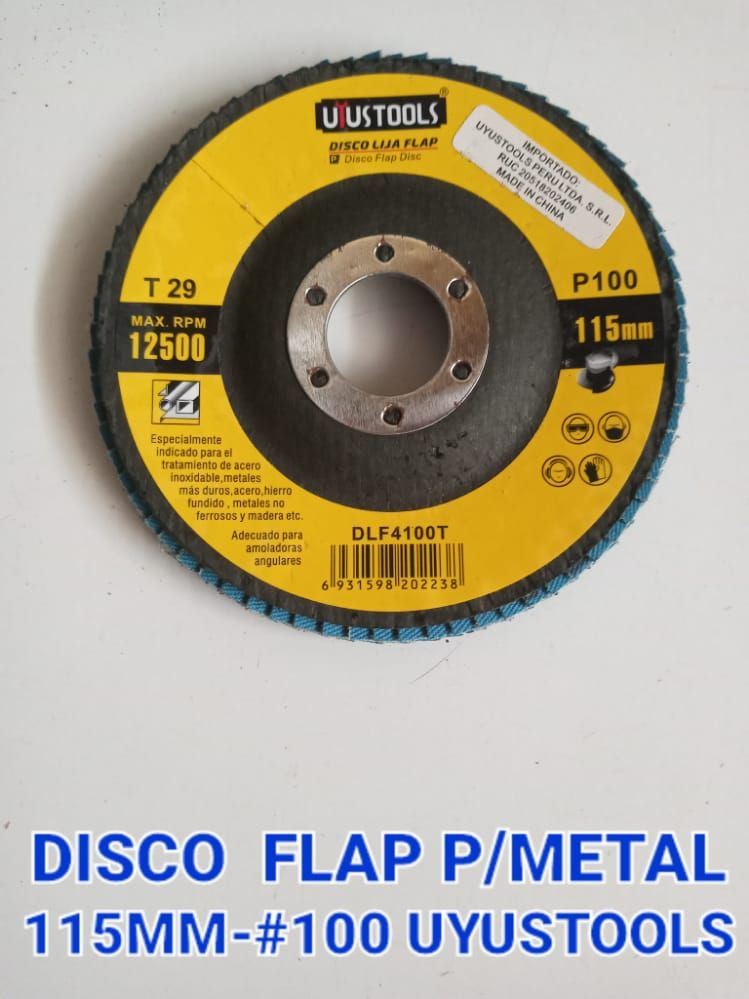 DISCO FLAP P/METAL 115MM 100 UYUSTOOLS
