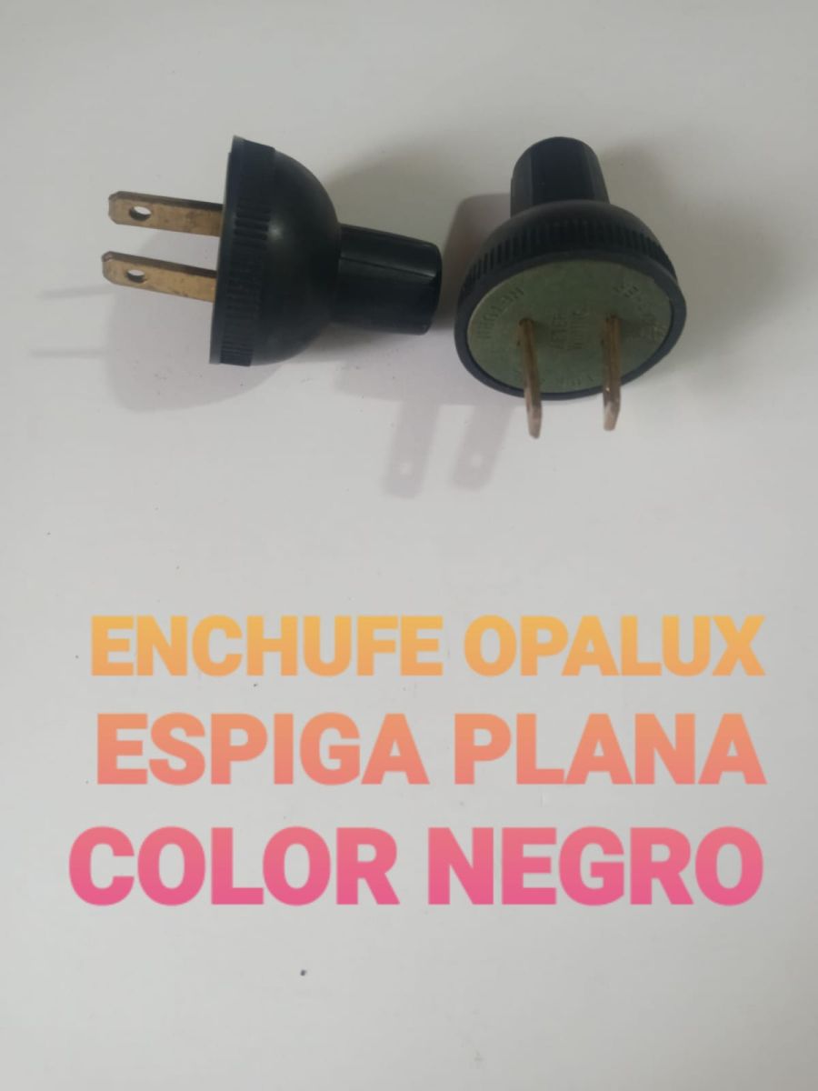 ENCHUFE ESPIGA PLANA NEGRO OPALUX 311
