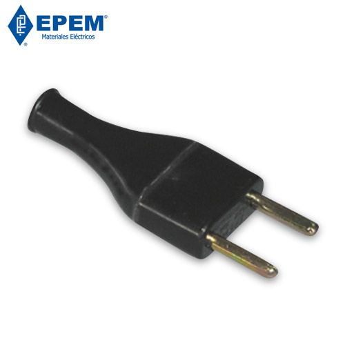 ENCHUFE ESPIGA REDONDA NEGRO EPEM - E100