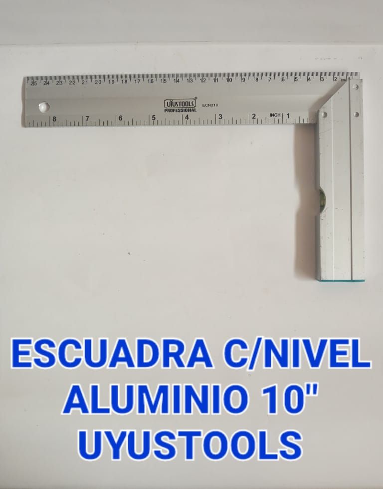 ESCUADRA C/NIVEL ALUMINIO 10 UYUSTOOLS