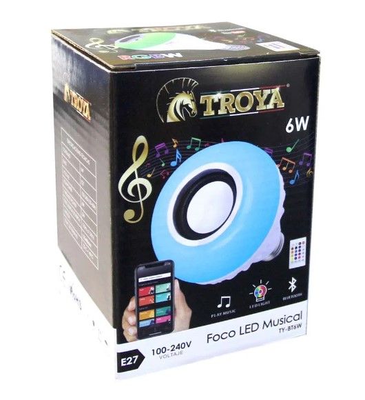 FOCO LED MUSICAL 6W C/BLUETOOTH-TROYA TYBT6W