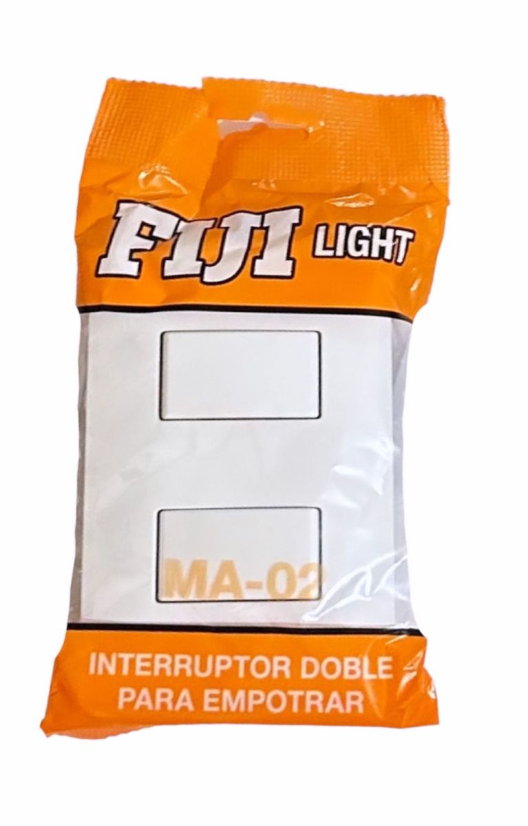 INTERRUPTOR DOBLE P/E FIJI LIGHT BLANCO - MA02