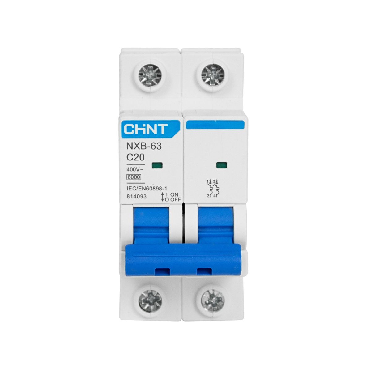 INTERRUPTOR TERMOMAGNETICO BIPOLAR 20-A/ CHINT