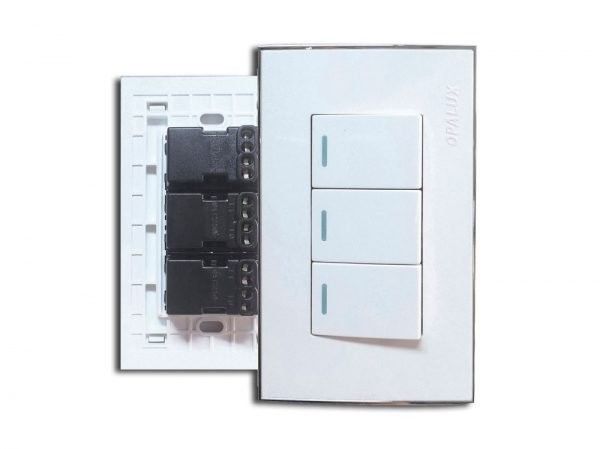 INTERRUPTOR TRIPLE UNIPOLAR P/E OPALUX-BM1301