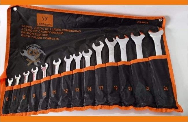 JUEGO DE LLAVES MIXTA SATIN FWYY-14 PIEZAS-YOS914