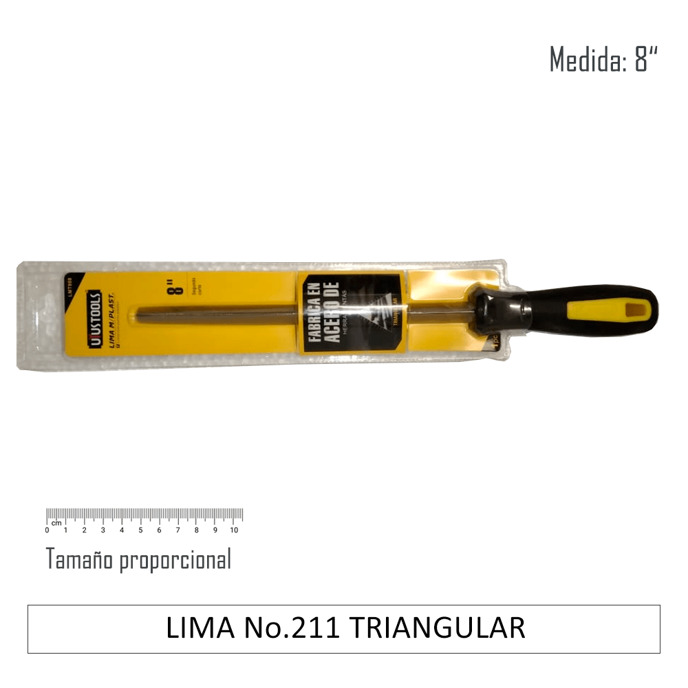 LIMA N° 211 TRIANGULAR 8 M/PLASTICO UYUSTOOLS