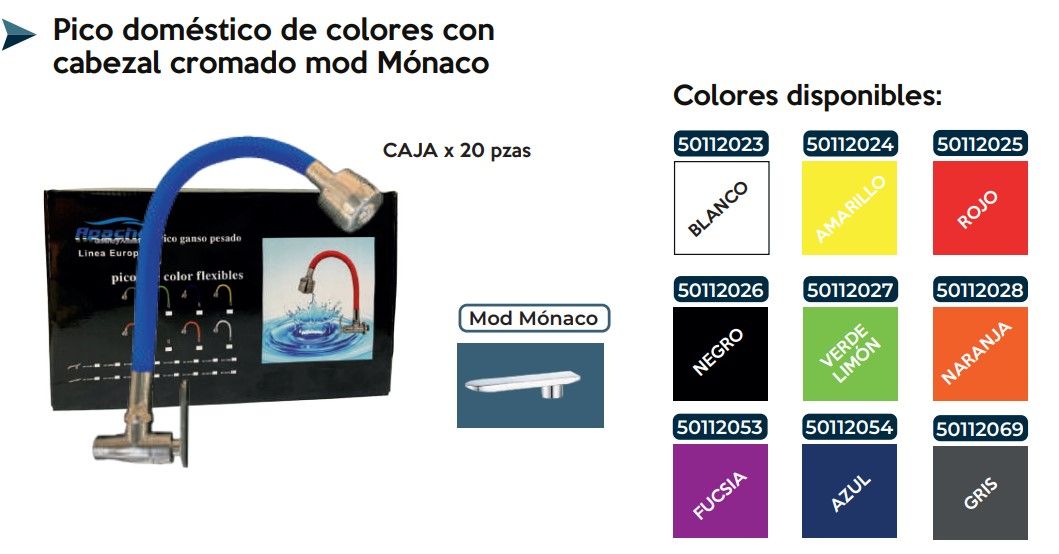 LLAVE PICO GANZO DOMESTICO PARED ORANGE MONACO