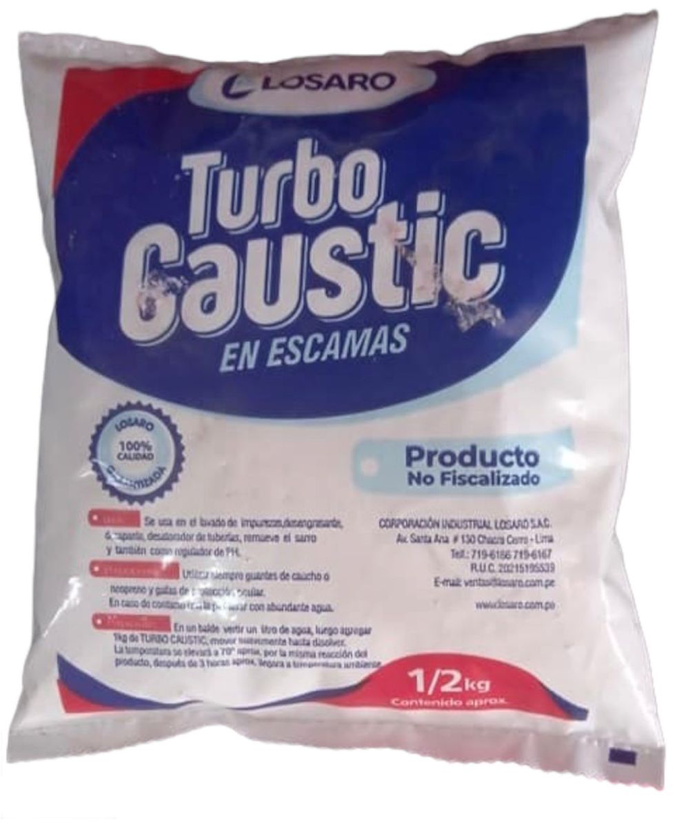 SODA CAUSTICA ESCAMAS X 1KG LOSARO