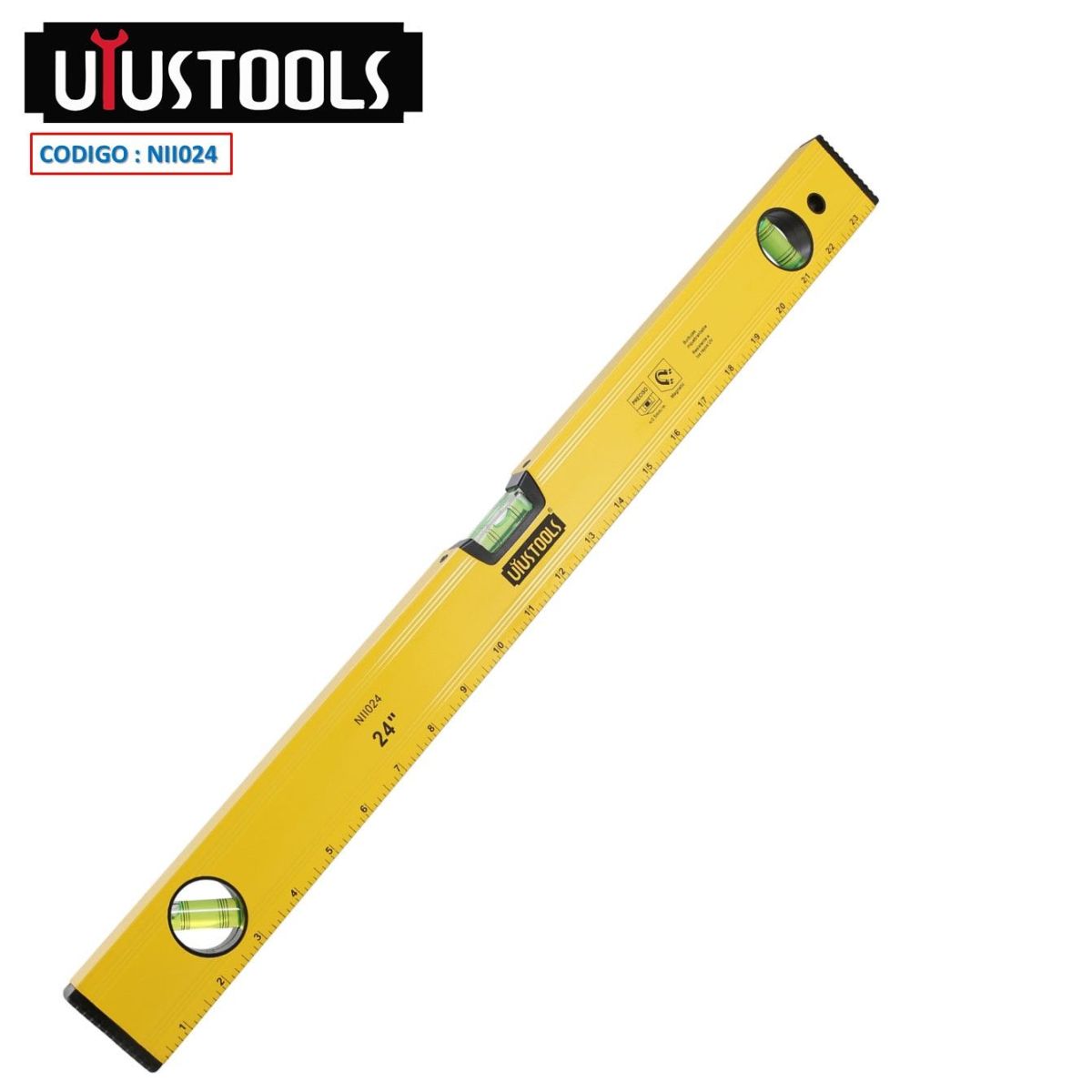 NIVEL ALUMINIO CON IMAN 24 TOOLS UYUSTOOLS