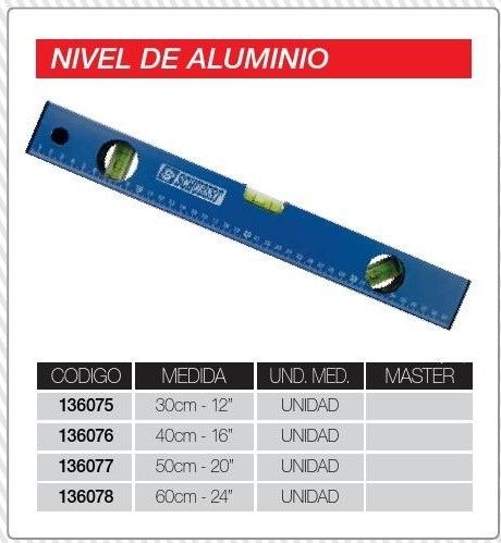 NIVEL ALUMINIO 60CM-24 SCHUBERT