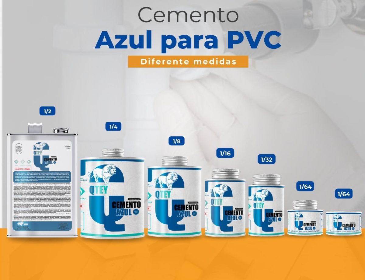 PEGAMENTO QTEY PVC AZUL 1/16 ML