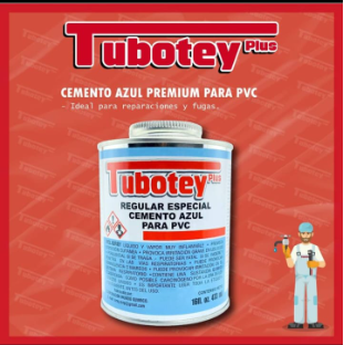 PEGAMENTO TUBOTEY PLUS AZUL EXTRA 1/8 C/APL-473ML