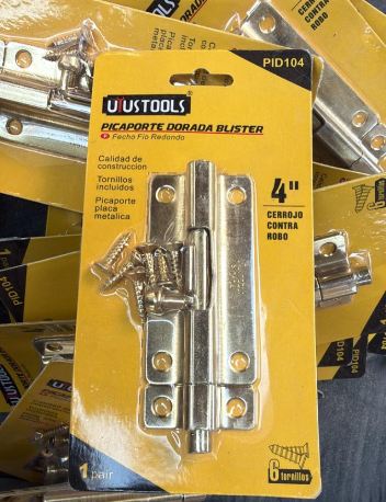 PICAPORTE DORADA 4 BLISTER UYUSTOOLS
