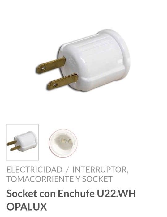 SOCKET E27 CON ENCHUFE-BLANCO 660W OP-U22WH