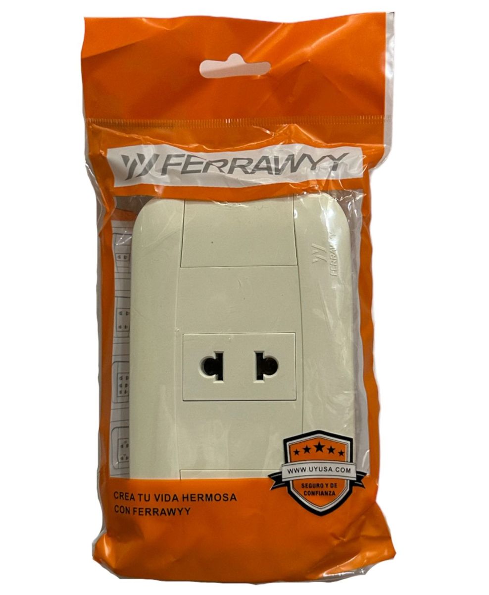 TOMACORRIENTE SIMPLE P/E ABS-FERRAWYY-TMA401FY