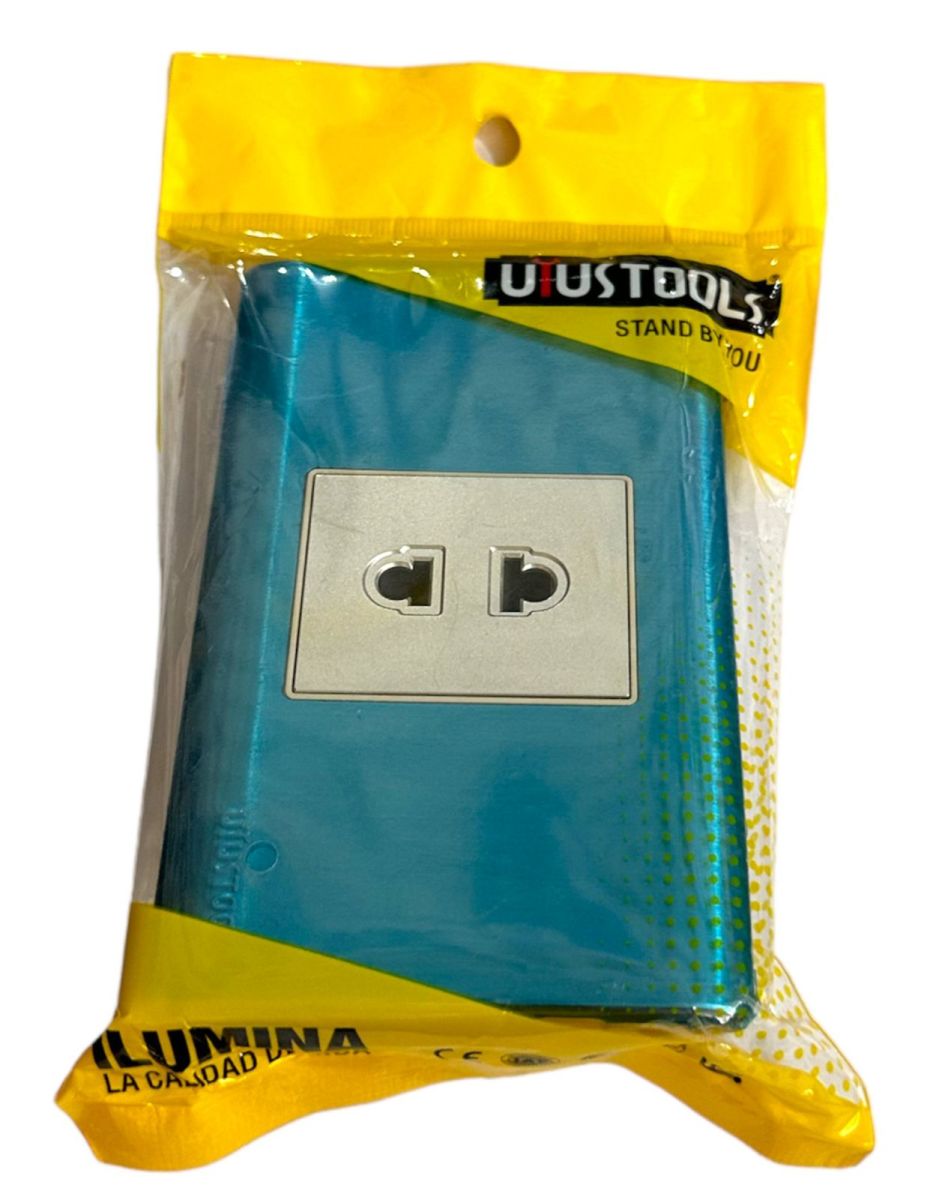 TOMACORRIENTE SIMPLE P/E C/CURVA  AC INOX UYU 501U