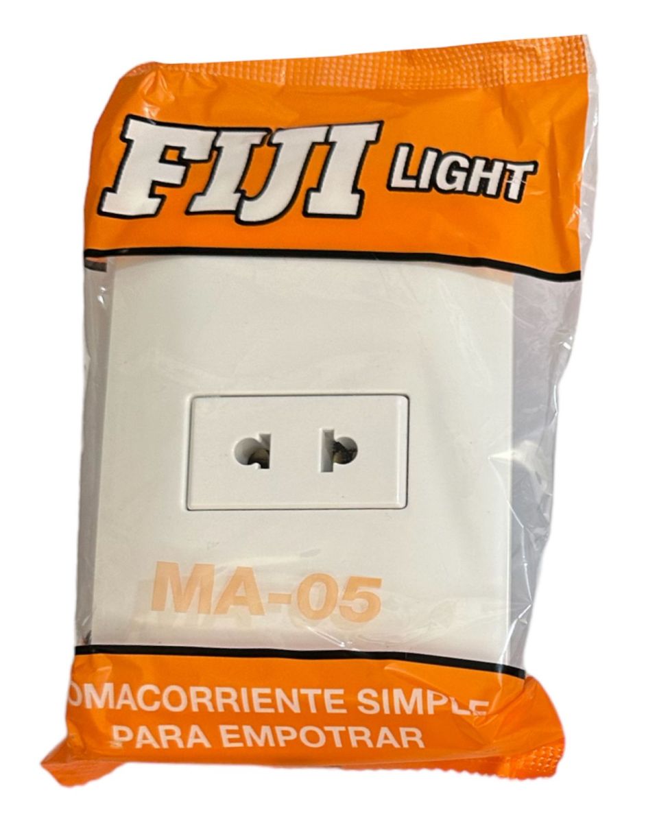 TOMACORRIENTE SIMPLE P/E FIJI LIGHT BLANCO MA-05