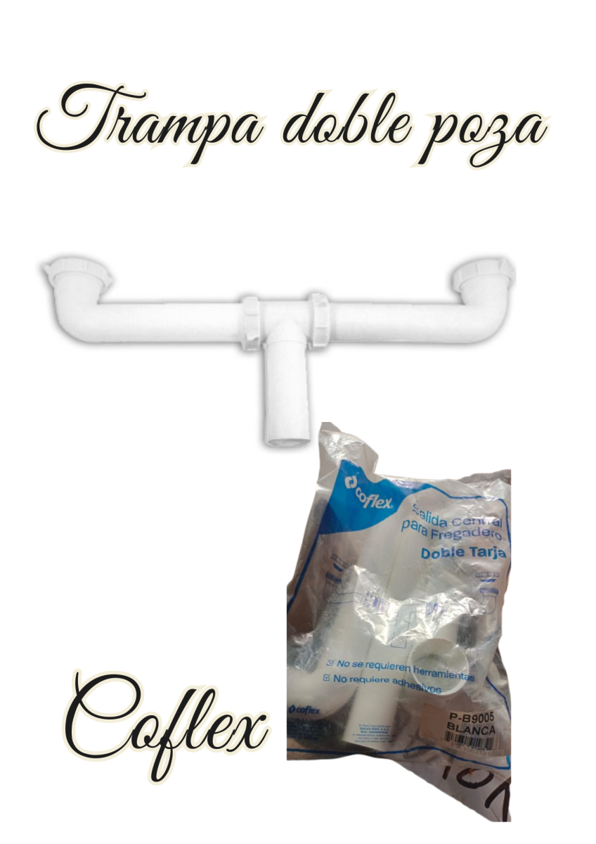 TRAMPA LAVADERO  DOBLE  POZA COFLEX