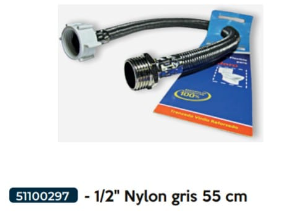 TUBO DE ABASTO 1/2 x 55CM 100% NYLON COFLITEX