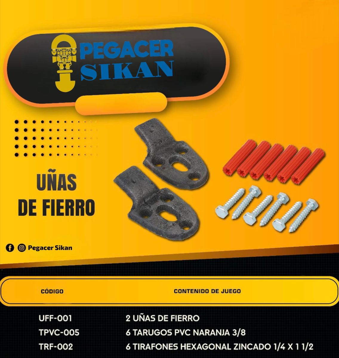 UÑA DE LAVATORIO FIERRO FUNDIDO JGO