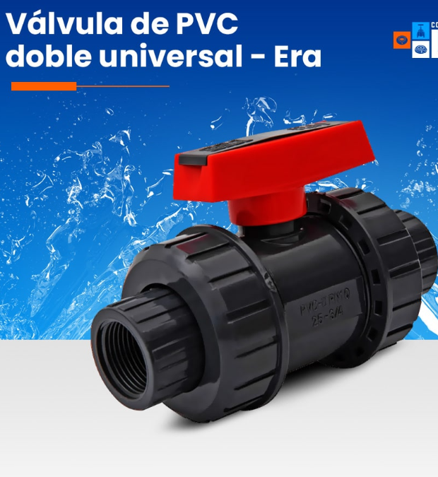 VALVULA DOBLE UNIVERSAL 1 C/R PVC ERA