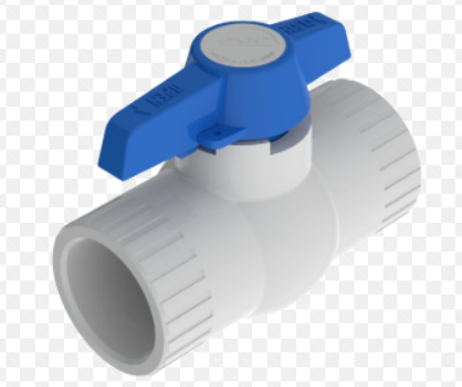 VALVULA ESFERICA PVC 1/2 C/R PCP AZUL PESADA