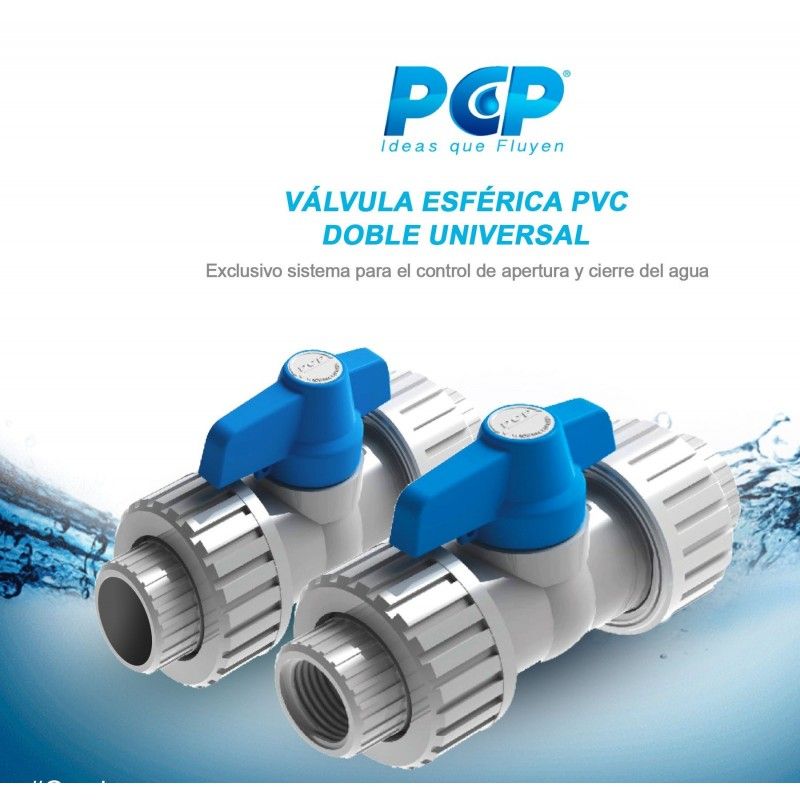 VALVULA ESFERICA C/DOBLE UNIVERSAL 1/2 C/R PCP LIVIANA