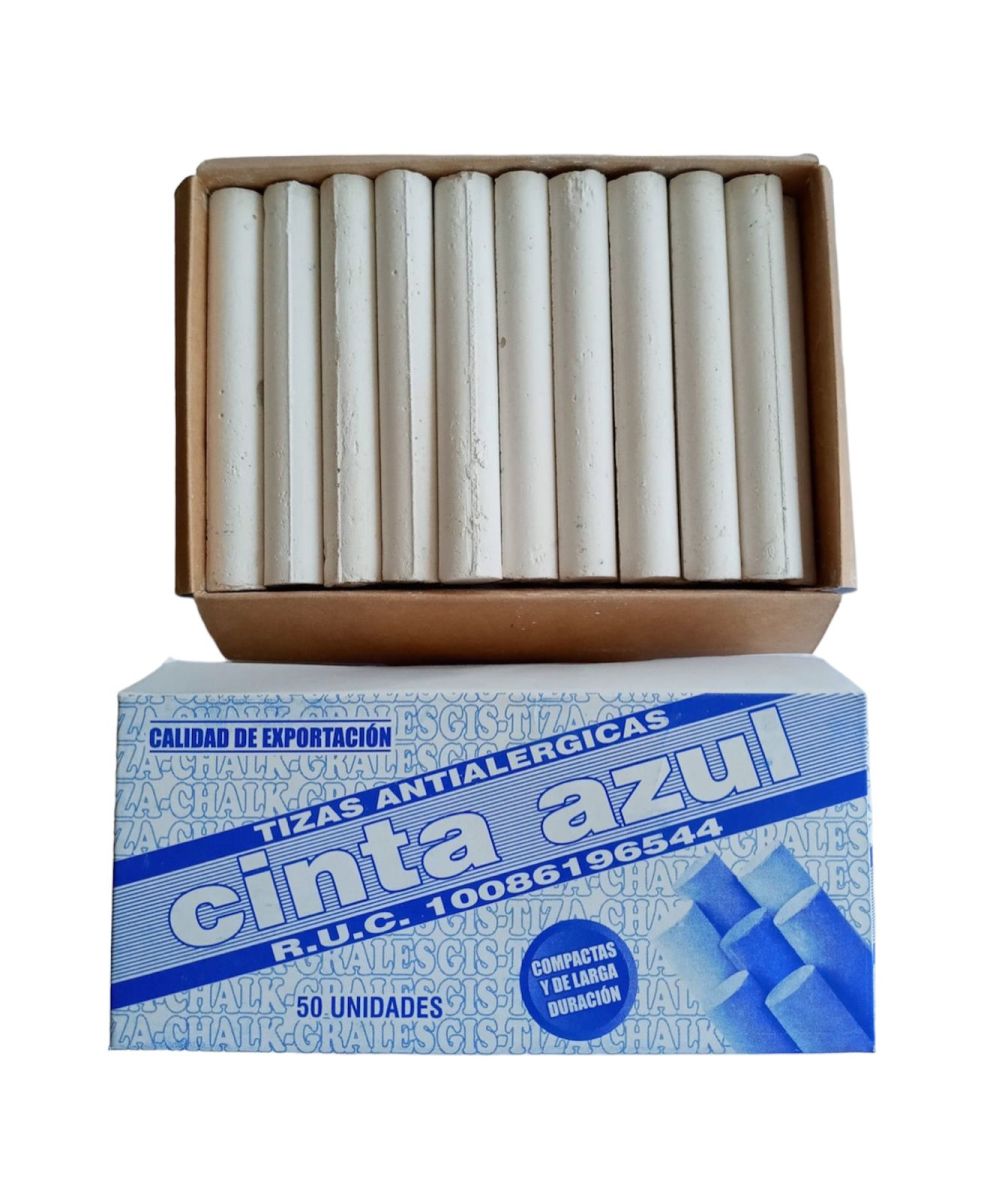 TIZA P/PIZARRA ANTIALERGICA BLANCO 50UNID