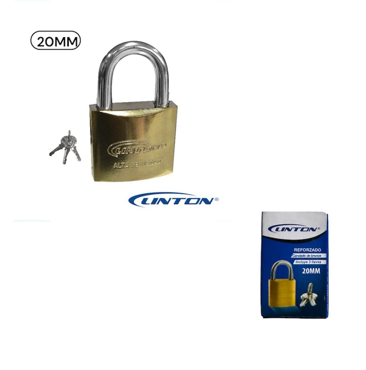 CANDADO DE BRONCE LINTON 20MM 