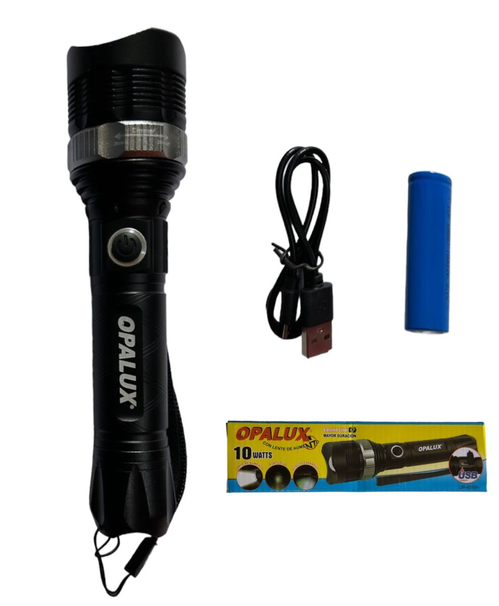 LINTERNA LED 10W INTERMITENTE ZOOM-MET. OPALUX