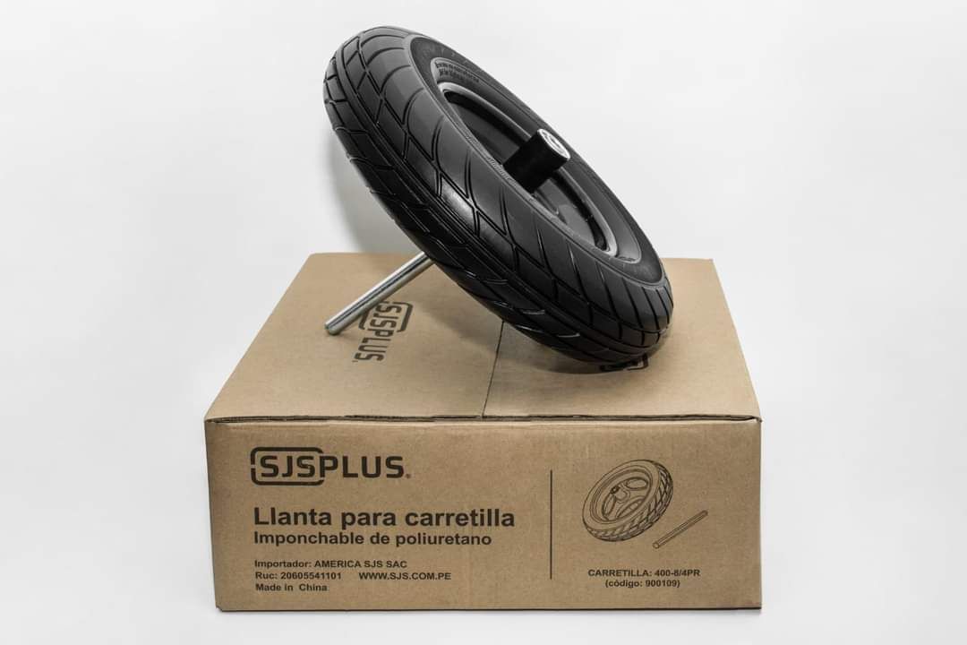 LLANTA P/CARRETILLA IMPONCHABLE COMPLETA 4.00-8 ZN SJS
