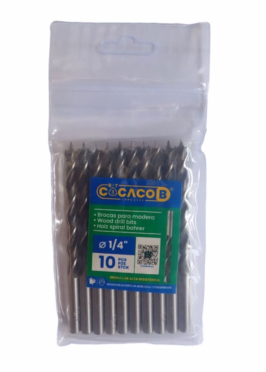 BROCA P/MADERA BIT3 COCACO 1/4 10PCS