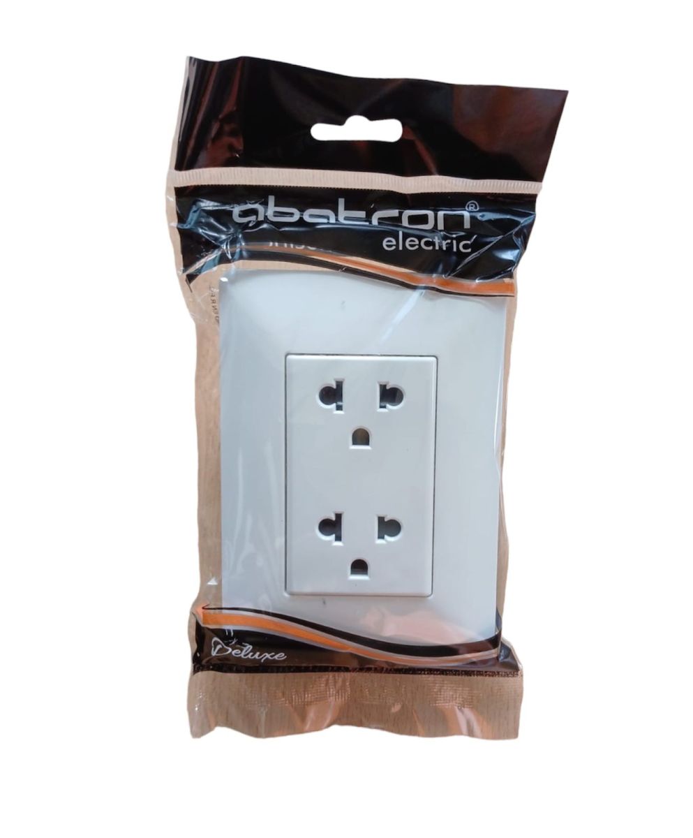 TOMACORRIENTE DOBLE P/E L/T 1208B ABATRON