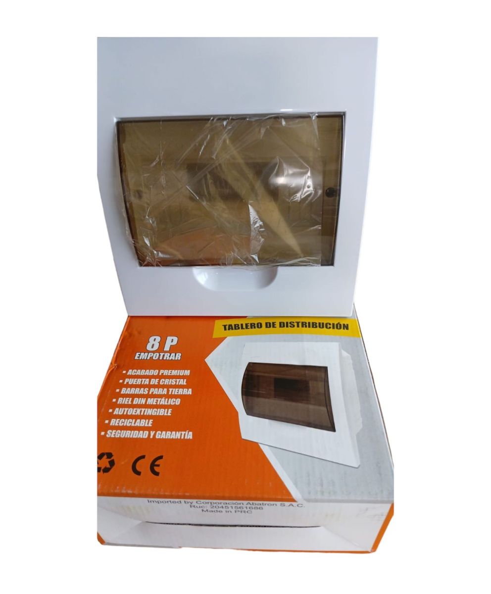 CAJA DE DISTRIB. CON TAPA/EMPOTRAR 6 POLOS ABATRON