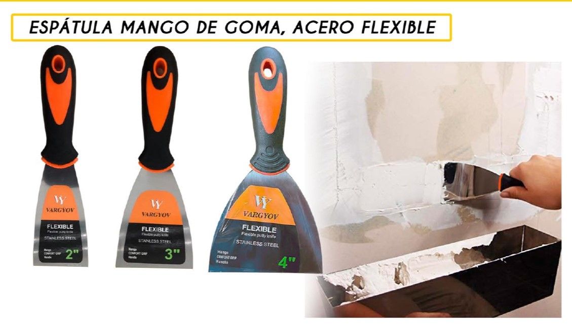 ESPATULA M/GOMA ACERO FLEX 3 VY