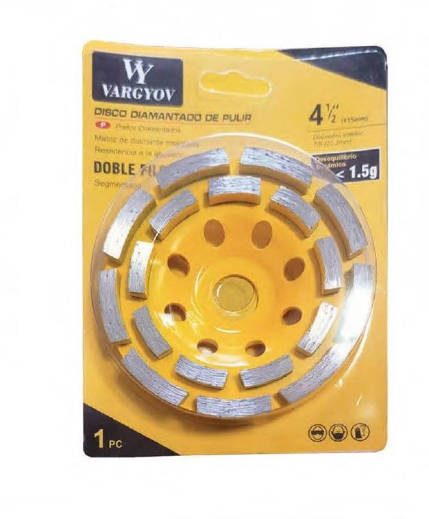 DISCO PULIR DOBLE 180MM 7.1/4 VY