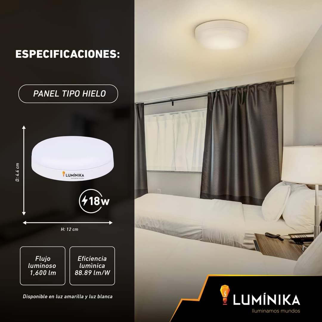 FOCO PANEL ICE 18W 60°K LB LUMINIKA