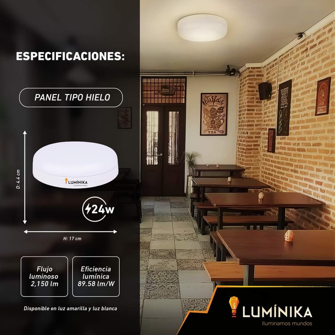 FOCO PANEL ICE 24W 60°K LB LUMINIKA - 2047